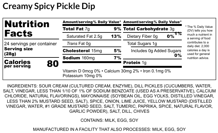 Spicy Pickle Dip Club Size (24oz) – Salsa Queen